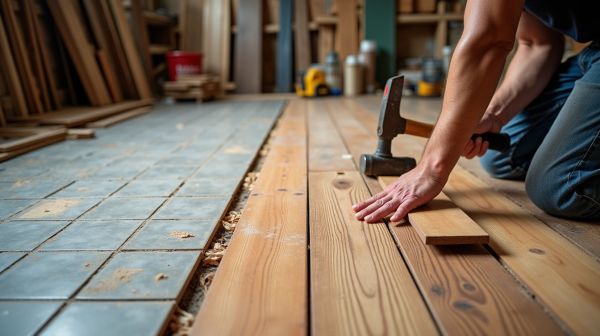 Poser du parquet sur du carrelage : les étapes à suivre